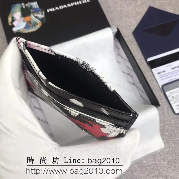 PRADA普拉達 官網同步 2018最新漫畫印象系列 男士卡片夾 2MC149 DD1446